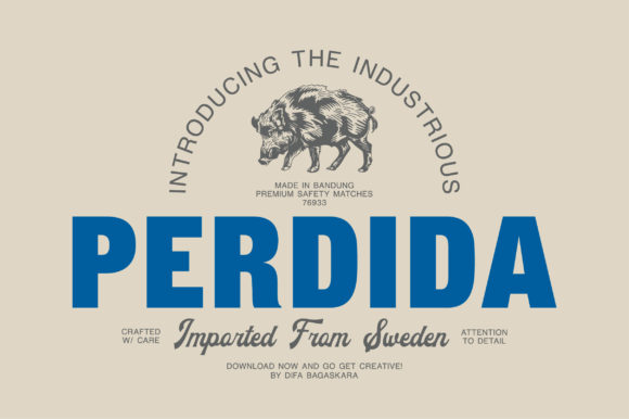 Perdida: A Bold Display Font That Anchors Digital Branding